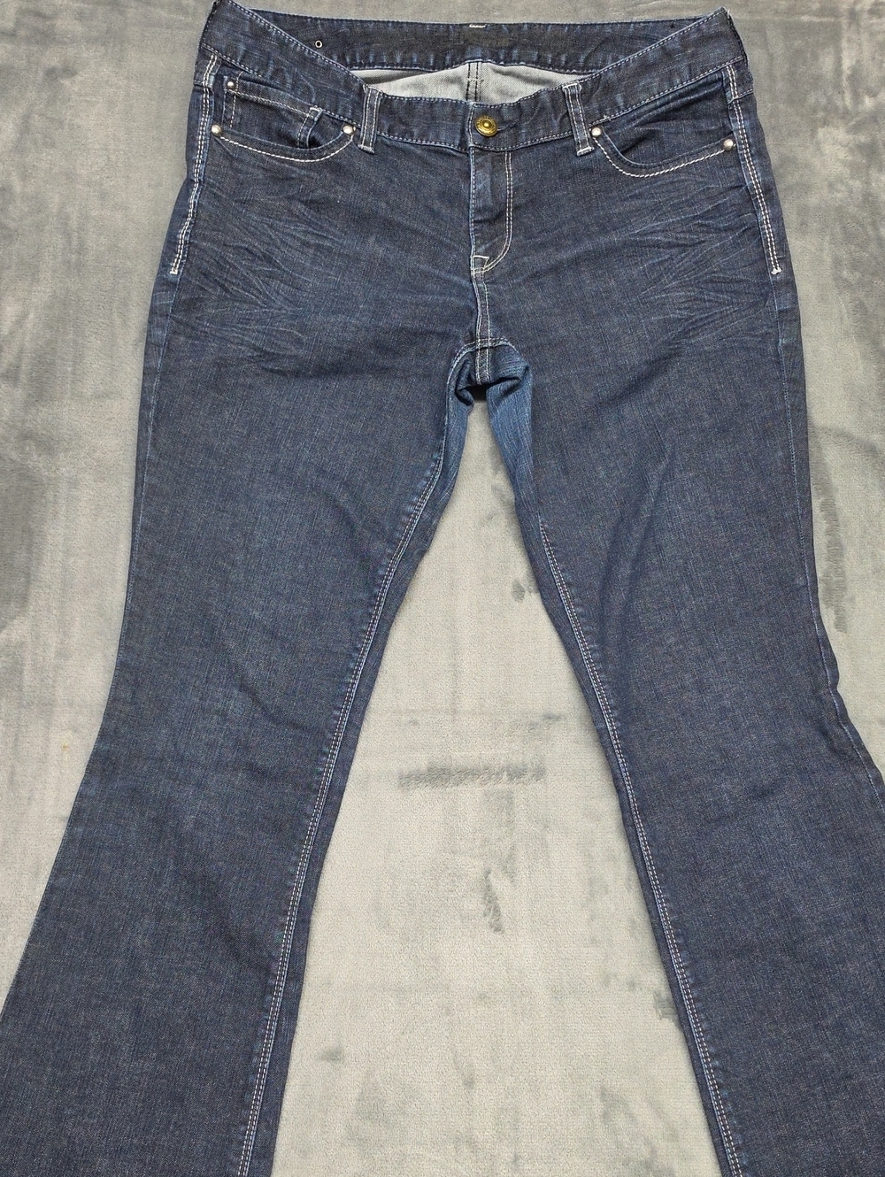 Express Women's Dark Blue Flare Jeans Sz 8L
